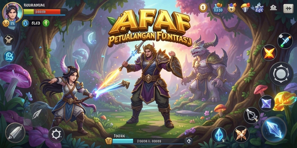 Tangkapan layar AFAF menampilkan aksi seru dalam petualangan.