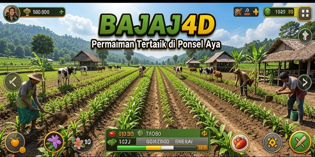 Screenshot gameplay BAJAJ4D menampilkan aktivitas pertanian yang seru.