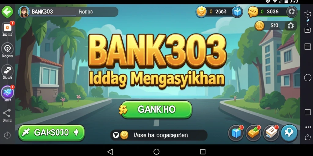 Tangkapan layar dari gameplay BANK303 yang menunjukkan aktivitas Idle yang menarik.