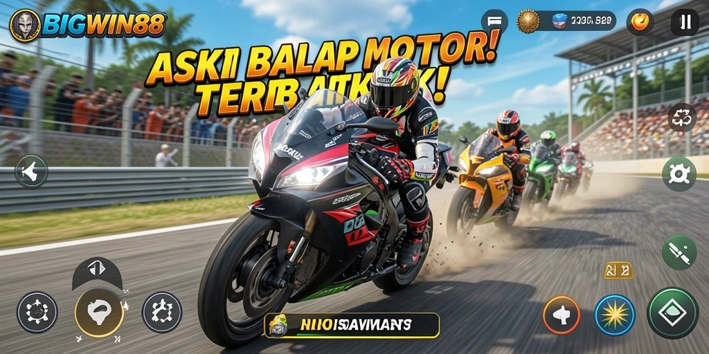 Tampilan menarik dari gameplay balap motor di BIGWIN88.