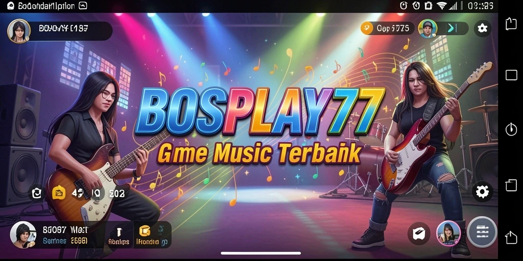 Tampilan gameplay interaktif BOSPLAY77 dengan banyak pilihan lagu.