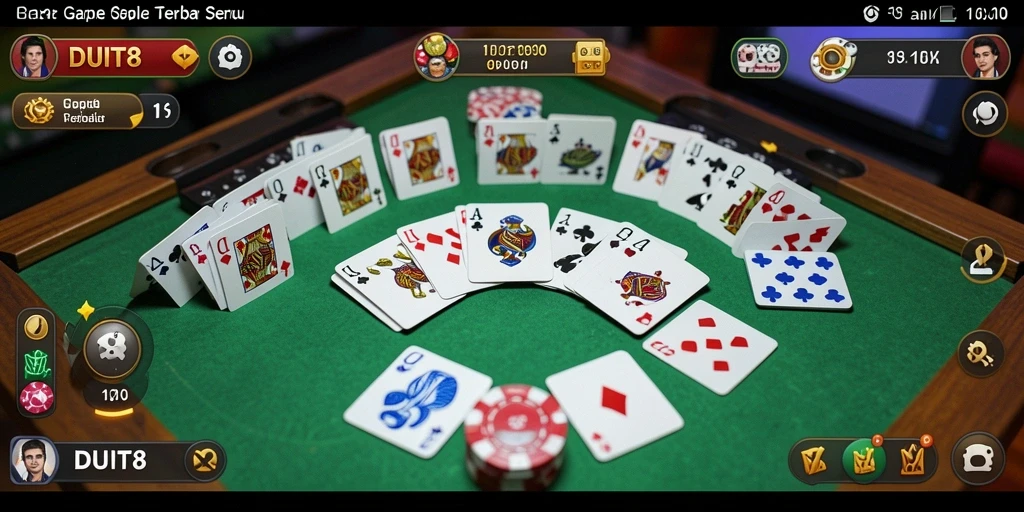 Screenshot gameplay seru dalam game Gaple DUIT8.