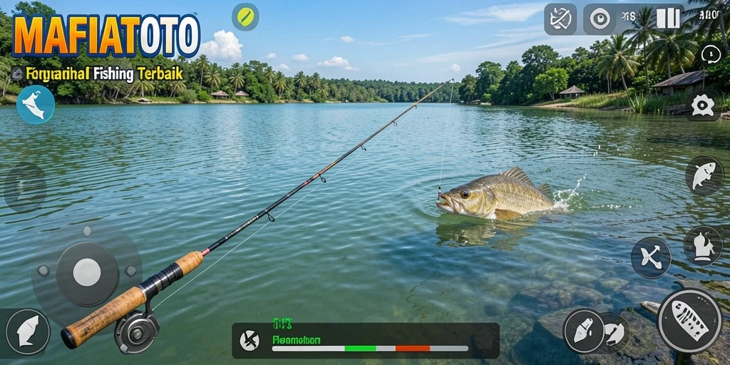 Tampilan gameplay MAFIATOTO dengan pengalaman memancing yang mendebarkan.