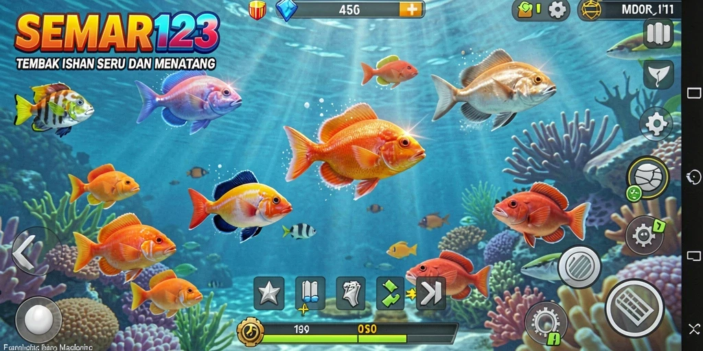 Tampilan gameplay Tembak Ikan yang menegangkan di SEMAR123.