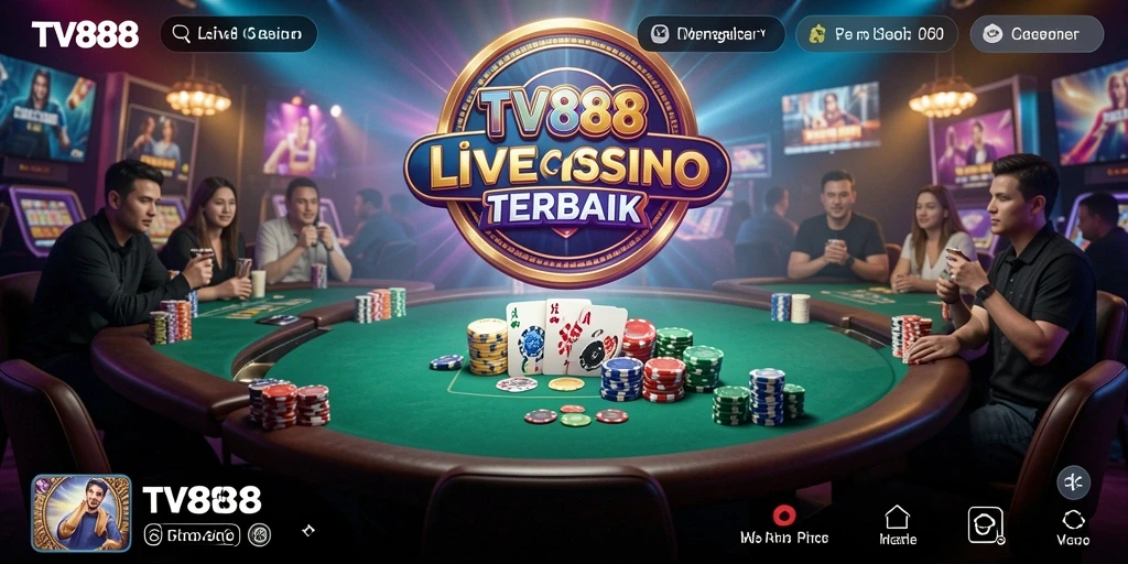 Tampilan permainan Live Casino yang menarik dan interaktif di TV888.