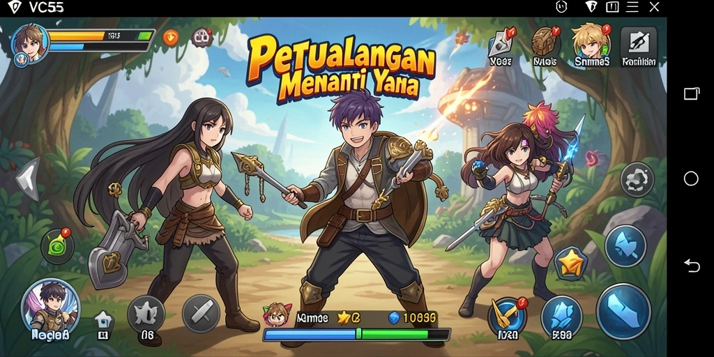 Menampilkan gameplay seru dan karakter anime yang ikonik.