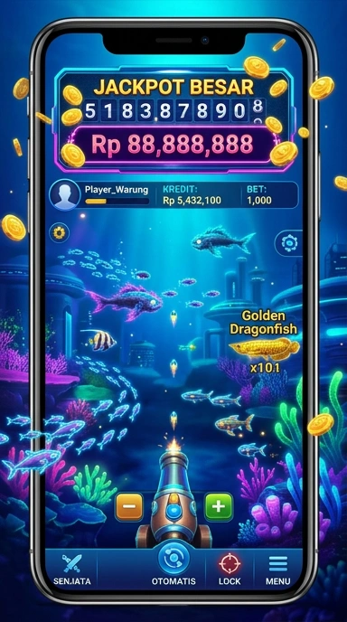 Screenshot aplikasi warungbet menunjukkan fitur unggulan dan berbagai pilihan aplikasi.